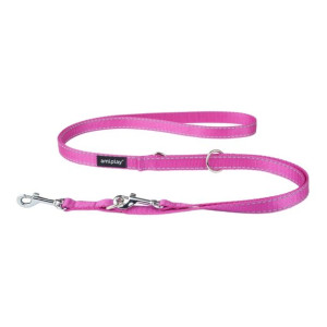 AMIPLAY Smycz regulowana 6in1 REFLECTIVE 1-2m x 2,5 cm różowa XL