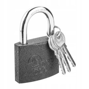 Kłódka 60 mm, 3 klucze, Top Tools 90U303
