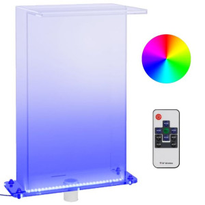 Fontanna basenowa z LED RGB i przyłączami, akryl, 51 cm