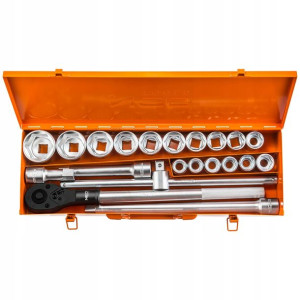 Klucze nasadowe 3/4", 21szt. NEO 08-061