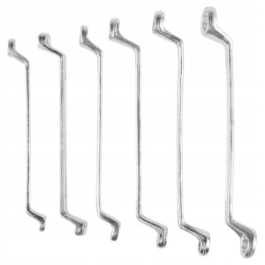 Klucze oczkowe odgięte 6-17 6 szt TOP TOOLS 35D455
