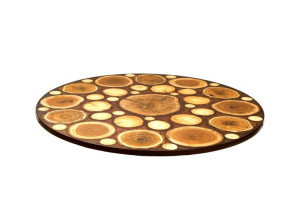 Blat żywiczny PDOB_122044_Z00 Żywica epoksydowa 78 cm x 78 cm x 3 cm Drewno