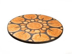 Blat żywiczny PDOB_122811_Z00 Żywica epoksydowa 78 x 78 x 2,5 cm Drewno
