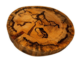 Blat żywiczny PDOB_155244_Z00 Żywica epoksydowa 53 cm x 52 cm x 5 cm Drewno