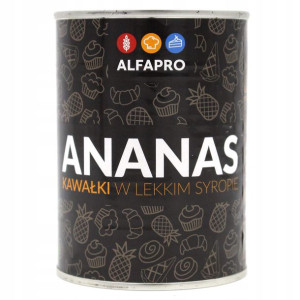 ANANAS KAWAŁKI w lekkim syropie ananas 565g