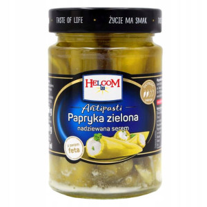 PAPRYKA ZIELONA nadziewana z serem feta Antipasti