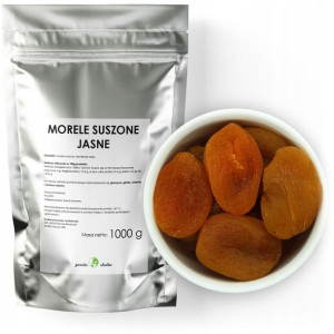 MORELE JASNE morele suszone bez pestek 1kg