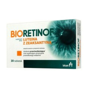 Bioretinof luteina z zeaksantyną, tabletki powlekane, 30 szt.