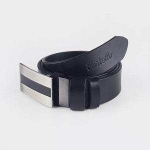 Pasek skórzany, elegancki Cartello C-2030-1 czarny rozmiar105