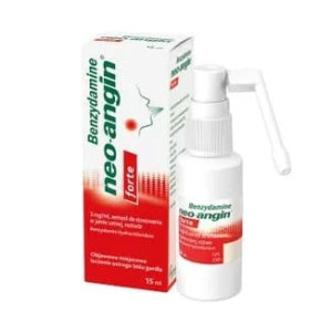 Benzydamine neo-angin forte 3 mg/ml, aerozol, roztwór, 15 ml