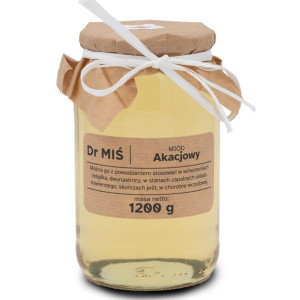 Miód Akacjowy 1,2 KG- Na ból gardła!