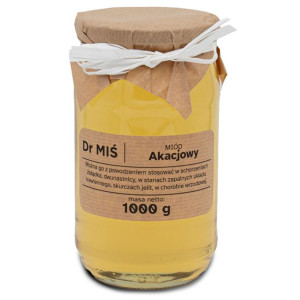 Miód Akacjowy 1 KG- Na ból gardła!