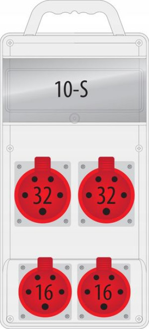 Rozdzielnica R-BOX SLIM 10S 2x32A/5p 2x16A/5p