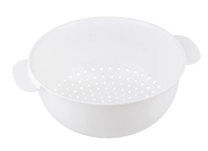 Cedzak durszlak uszami MOLLY 23,5 cm biały odcedzania płukania makaronu