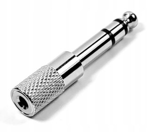 Redukcja Jack: wtyk 6,3 stereo - gniazdo 3,5 stereo metal HQ