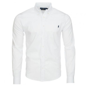 Ralph Lauren koszula męska gładka slim fit biała XL
