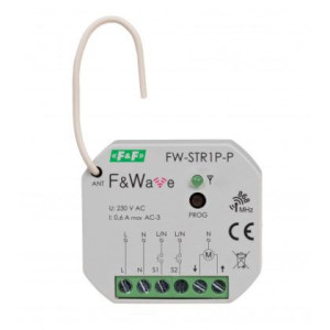 Radiowy sterownik rolet 230V do puszki montażowej F&Wave FW-STR1P-P