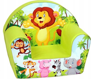 Fotel dziecięcy ZOO odcienie zieleni