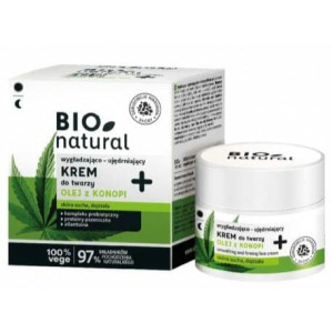 Bionatural, krem do twarzy wygładz-ujędrnia z olejem konopnym na d/noc 50ml