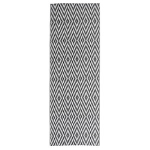 Dywan zewnętrzny, czarny, 80 x 250 cm, PP