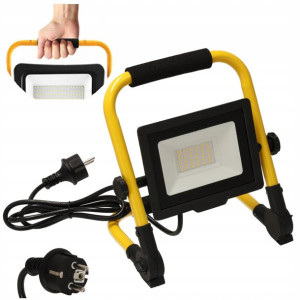 HALOGEN LED 50W Roboczy Budowlany IP65 z Uchwytem