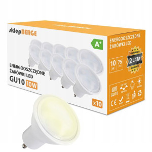 10x Żarówka LED GU10 10W BARWA CIEPŁA Premium WW