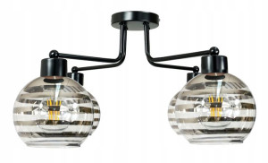 Żyrandol Lampa Led Wisząca Dron + Klosze Szklane