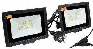 Halogen Naświetlacz Led Na Budowe 2x100w + Kabel