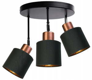 Żyrandol Lampa Led Wisząca Sufitowa Abażur Złoty