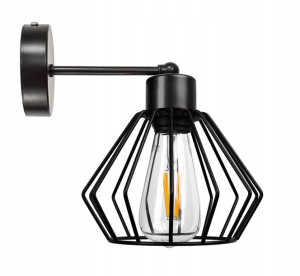 Lampa Wisząca Sufitowa Ścienna E27 Brylant Czarny