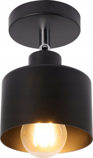 Lampa sufitowa wisząca żyrandol LED 1x E27 czarna