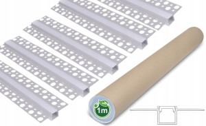 PROFIL LED wpuszczany wpust DO PŁYT KARTON GIPS 1M
