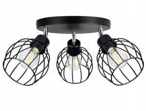 Lampa Wisząca Sufitowa Regulowana Kula Druciana 3x