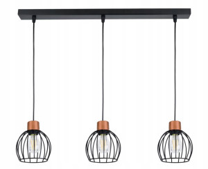 Lampa Wisząca Sufitowa Regulowana Kula Druciana 3x
