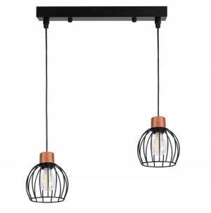 Lampa Wisząca Sufitowa Belka Kula Druciana 2xe27