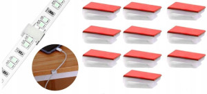 Zestaw 10x Organizer Uchwyt Klips Do Taśmy Led