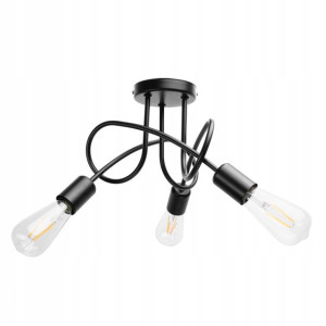Lampa Wisząca Sufitowa Zawijana Loft 3xe27