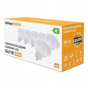 Żarówka led GU10 10W (Zestaw 6szt)Premium WYDAJNA