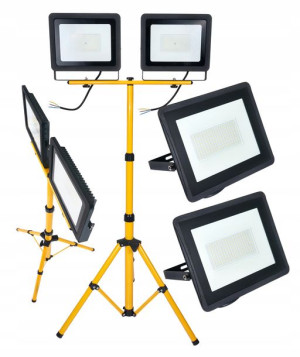 Naświetlacz halogen LED 2x 100W + statyw budowlany