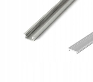 Profil aluminiowy LED wpuszczany B 2m anoda+ klosz