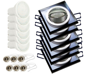 6x Oprawa halogenowa ruchoma 71001 + LED GU10 5W