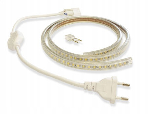 ZESTAW Taśma LED 230V 12W + kabel zaślepka zimna