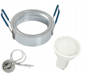 Oprawa halogenowa ring stała + GU10 LED 5W 79998