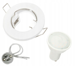 Oprawa halogenowa stała biała 5070 + LED GU10 5W