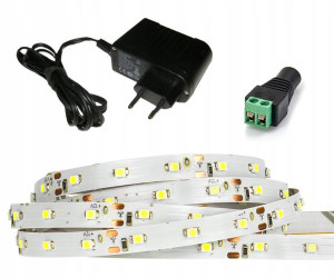 ZESTAW Taśma LED 2835 300 5m IP20 12V b.zimna