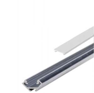 Profil aluminiowy LED C rogowy narożny 1m + klosz