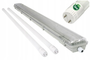 Oprawa Hermetyczna 120cm lampa + 2x świetlówki LED