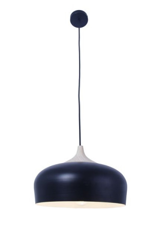 Lampa sufitowa wisząca czarna 35cm LED E27 B7104