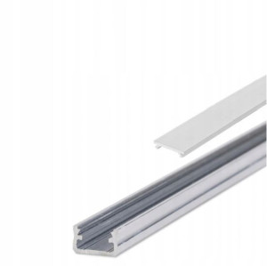 Profil aluminiowy do LED X wąski 1m + klosz
