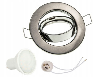 ZESTAW Oprawa halogenowa B1 SATYNA + LED GU10 7W